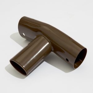 Power Steel Round Above Ground Pool T-Connector Replacement. Brown