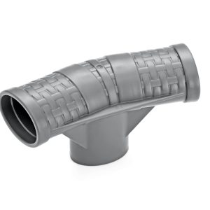Power Steel Coleman and Steel Pro MAX Round Above Ground Pool T-Connector Replacement. Charcoal Gray