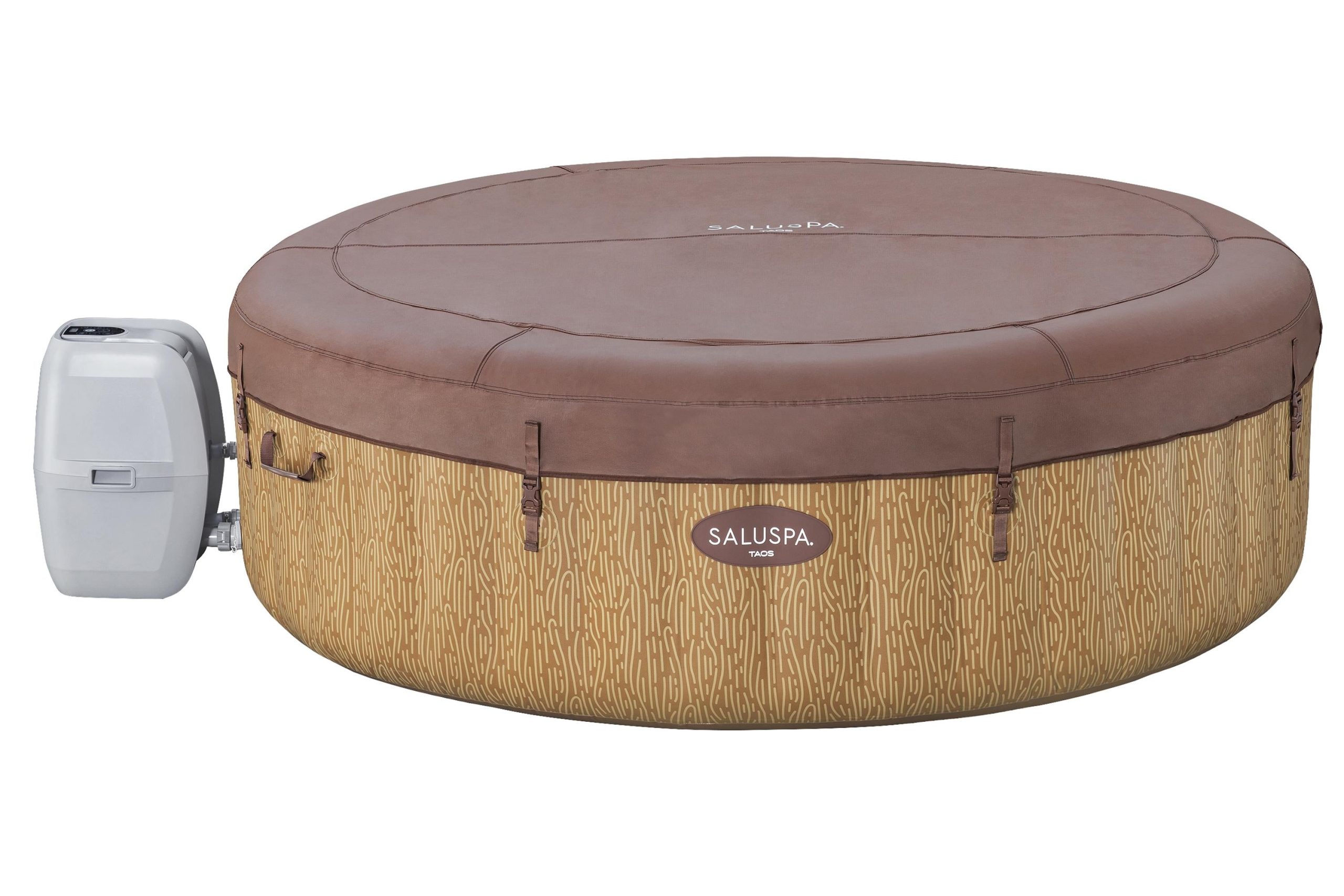 SaluSpa Taos AirJet Hot Tub Top Leatheroid Cover Replacement. Brown - Image 2
